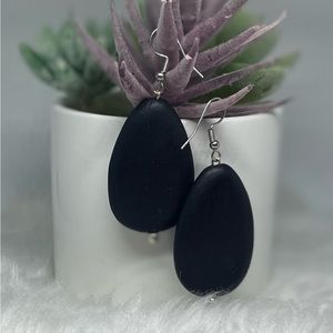 Black Beaded Earrings